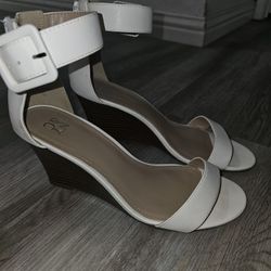 Women's White Wedge