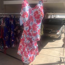 Multicolor Swimsuit with skirt