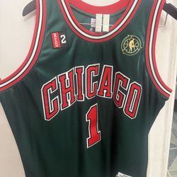 Chicago Bulls Mitchell N Ness XL Size 48 Rare Derrick Rose Jersey 