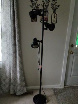 Black Multi-Head Spotlight Floor Lamp