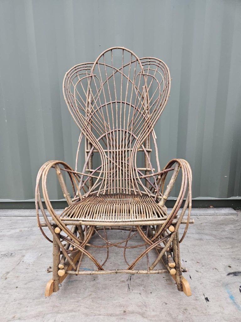 Vintage Bent Willow Rocking Chair