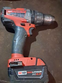 Milwaukee 1/2 18v Fuel Hammer Drill/M 18 red Lithum XC 5.0 battery $130 o.b.o..