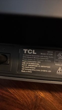 TCL P733W 3.1 Channel Soundbar with Wireless Subwoofer
