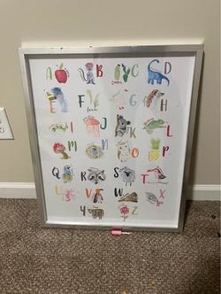 kids room / nursery educational alphabet framed print