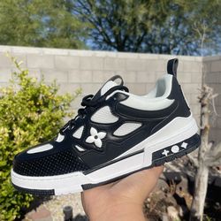 LV Shoes sk8 Black And White (Read Description)