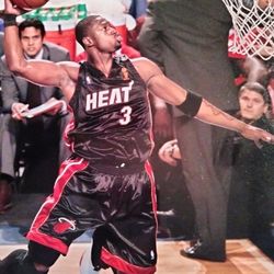 2006 NBA Champion Dawaye Wade Hologram Sticker Numbered 8x10 