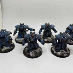 WARHAMMER 40K 6x Space Marine Centurion Devastator squad - Pro painted