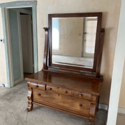 Dresser With Mirror- Vintage