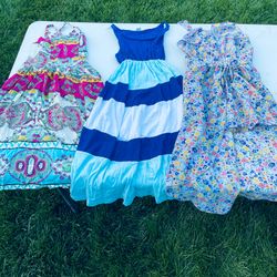 3 Girl Summer dresses size 7