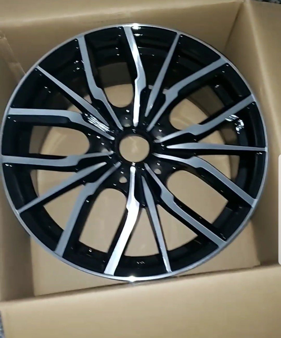 17x7.5" 5x114.3 Custom Wheels/Rims - SET of 4 - Machined Black - NEW!