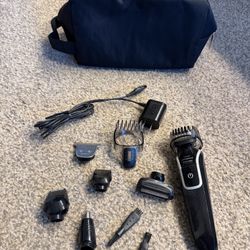12 Piece Phillips Norelco All-In-1 Head, Face, Nose and Body Trimmer with Bag! 