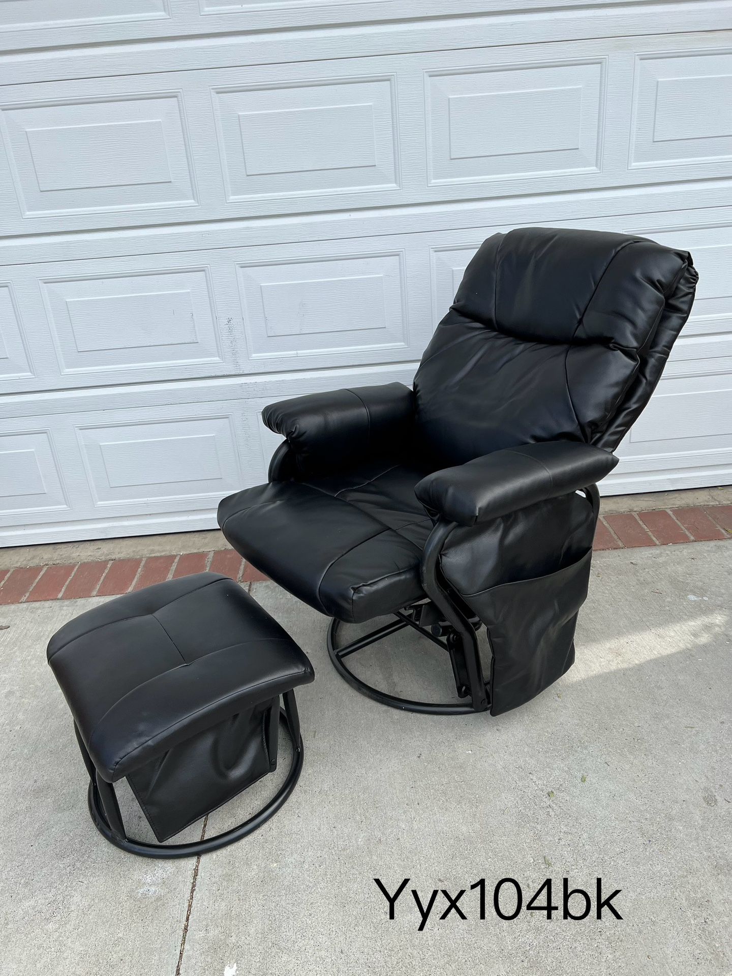 Swivel Glider Recliner Chair With Ottoman