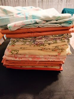 Major linen destash coming. Ten sets matching pillowcases. All freshly washed. Regular size. Some like new