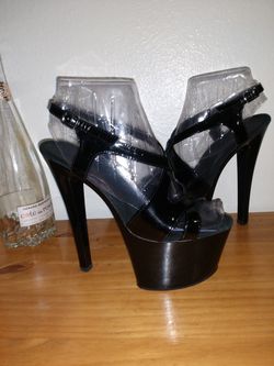 Black women's platform heels