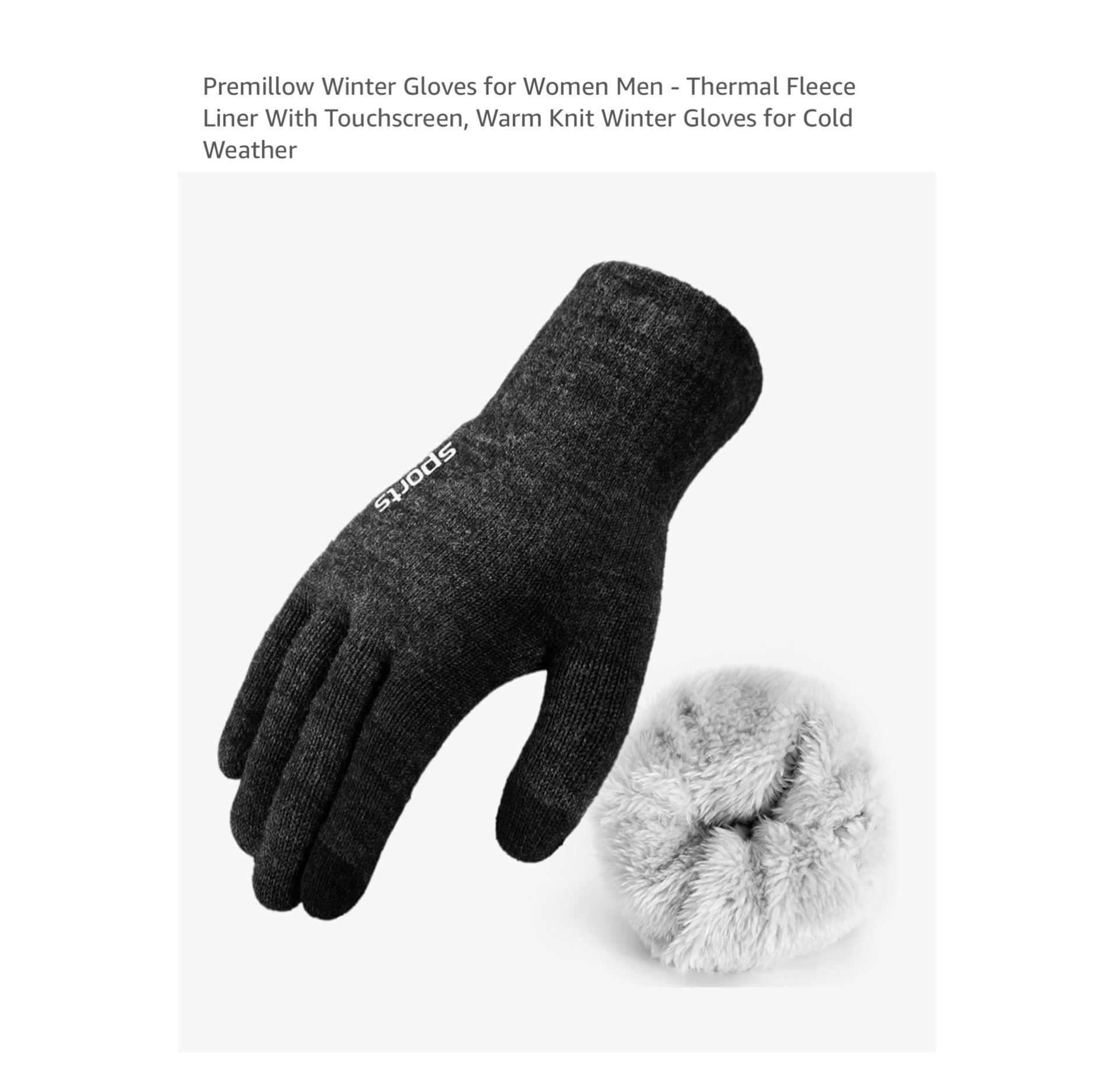 Brand new Winter Gloves for Women Men - Thermal Fleece Liner With Touchscreen, Warm Knit Winter Gloves for Cold Weather Whitestone/Flushing, Queens o