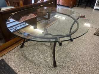 Glass coffee table