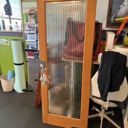 Swinging Door - Solid Wood An Obscured Glass
