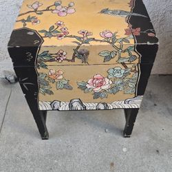 Asian Black Lacquer Cabinet - Very Nice