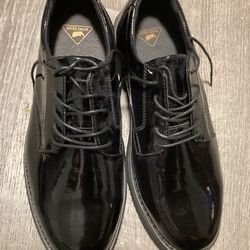 Ryno Gear Men's High Gloss Uniform Oxford Dress Shoes Size 11.5 Only $7 LK NEW