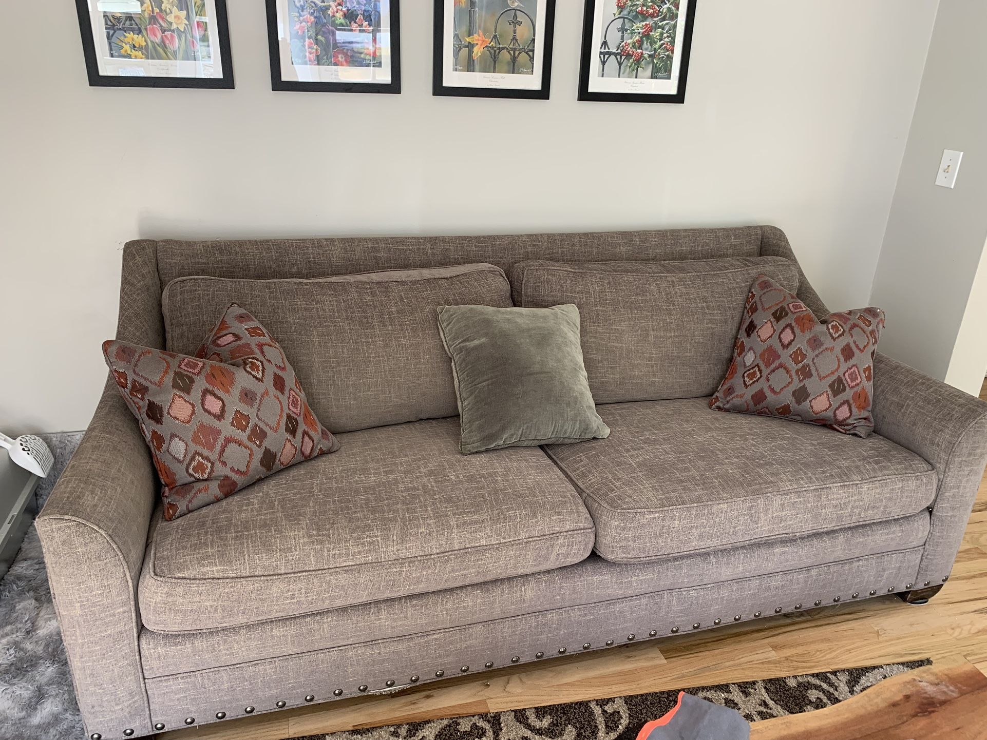 Green Grey Couch