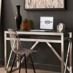 Brushed Nickel Sofa Table