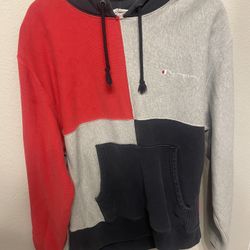 Champion Color Block Reverse Weave Hoodie, Large