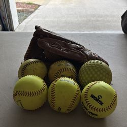 Glove and balls