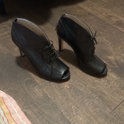 Open Toe Black Boots
