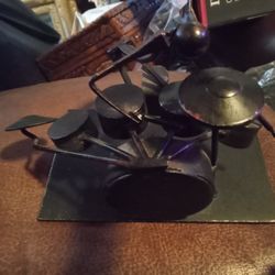 Metal Drummer Sculpture, Drum Set Theme