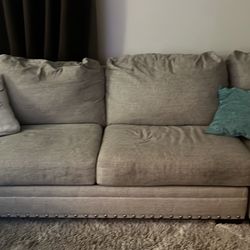 Sectional couch with queen pullout mattress