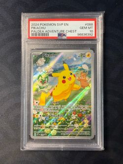 Pokemon Pikachu Paldea Adventure Chest Black Star Promo PSA 10