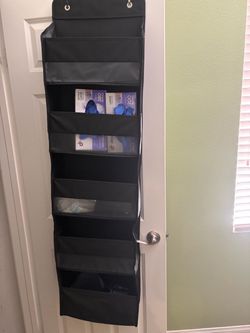 Black over the door organizer