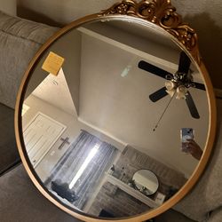 Round Mirror Antique Big 