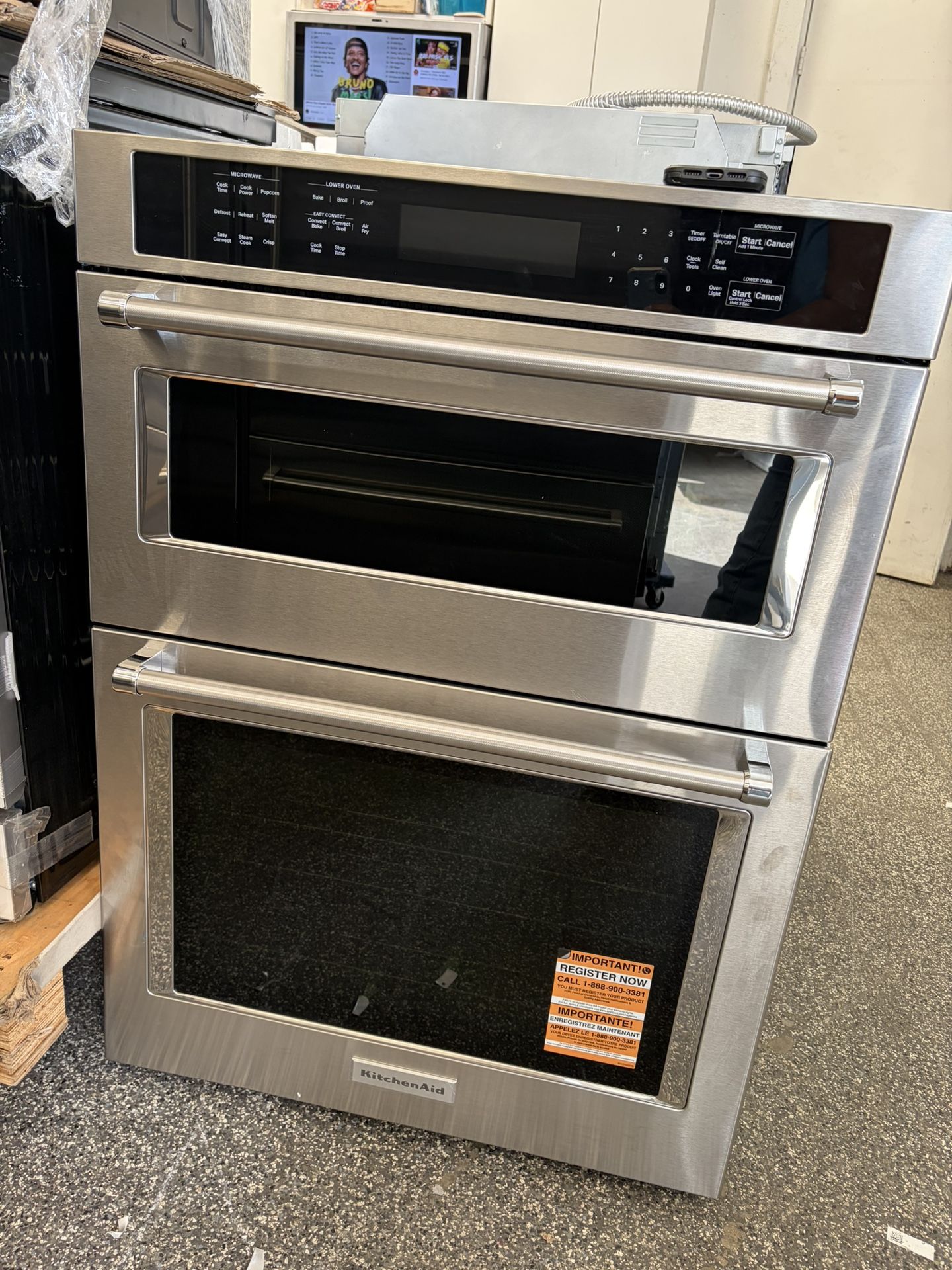 New KitchenAid 30 Inch Built-In Combination Microwave Wall Oven