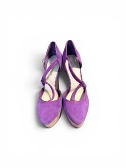 Purple Suede Platform Heels