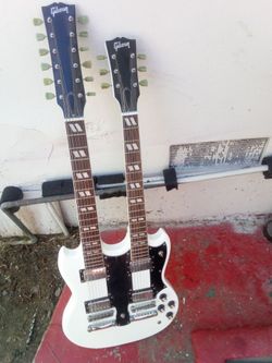 Chibson double neck guitar