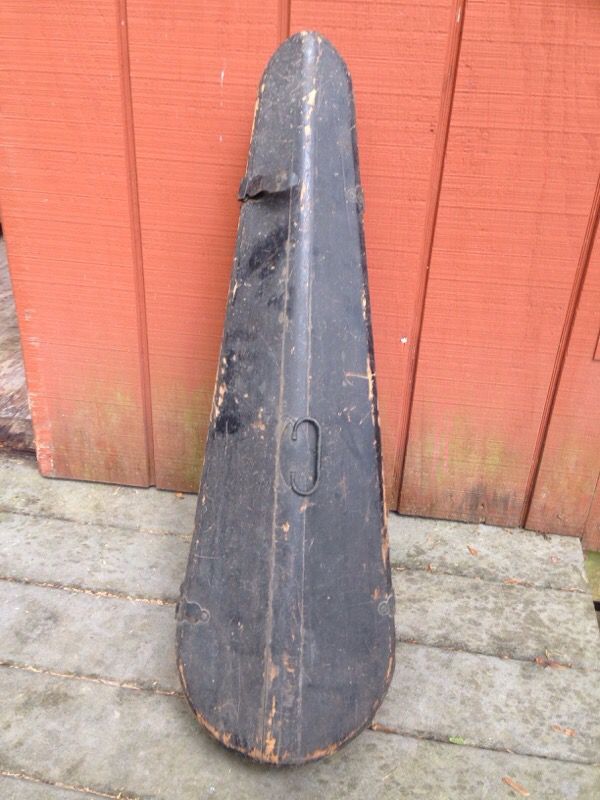 1700s - 1860s FRENCH WOOD VIOLIN CASE or FIDDLE CASE