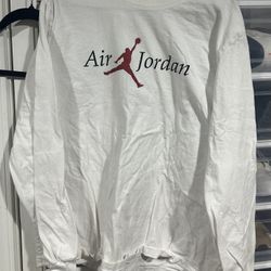 XL White Jordan Long Sleeve 