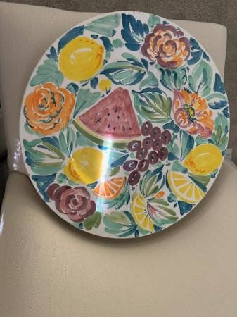 BEAUTIFUL CRATE AND BARREL LARGE PLATTER / FRUIT BOWL