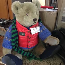 Vintage Bialosky by Gund 1982-84 Teddy Bear Save the Bears Plush 8” Red Vest