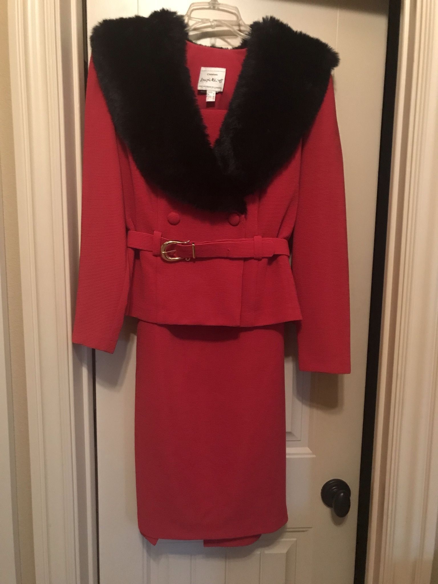 Joseph Ribkoff Faux Fur Suit