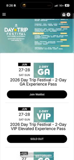 2 day vip day trip