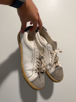 Saint Laurent Low-Top Leather Sneakers Size 9