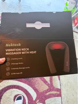 Vibrating neck massager with heat