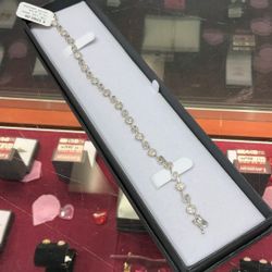 14k White Gold Diamond Tennis Bracelet 