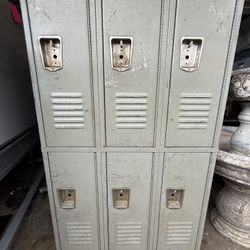 Vintage LOCKER School Locker - 6 Door - Studio Aged - Former Warner Brothers Prop