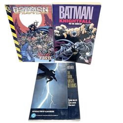 DC Comics Batman Lot of 3 Books No Man's Land Knightfall The Dark Knight Returns