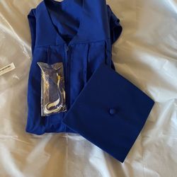 Royal Blue Matte 🎓 GOWN &TASSLE unisex M-L
