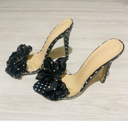 Polka dot kitten heels