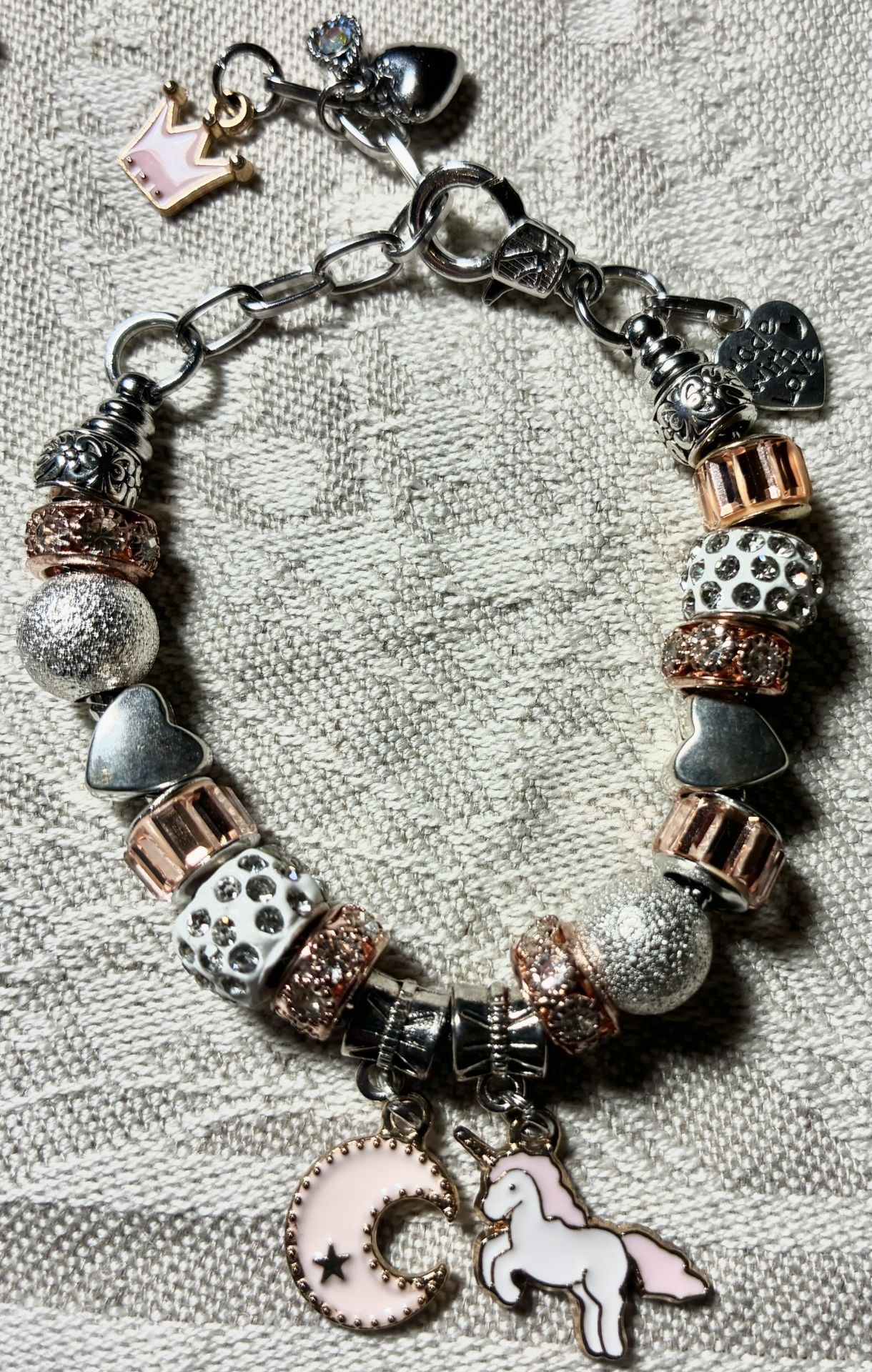 Girls Unicorn/Moon Charm Bracelet 